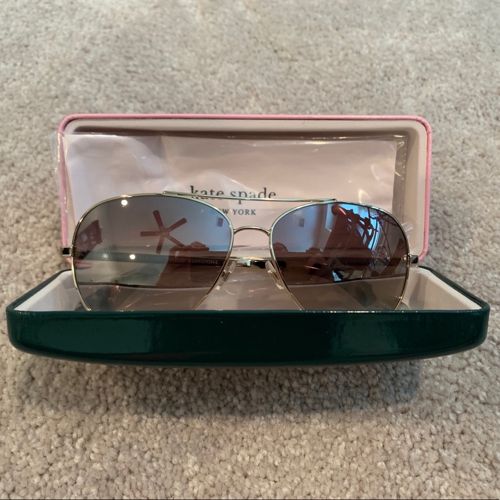 Gold/brown Kate Spade Avaline 2/s Sunglasses